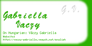 gabriella vaczy business card